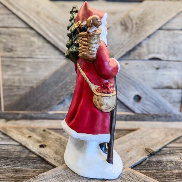 1989 Vintage Provincial Mold, Old World Santa Claus Ceramic Tabletop Decor, 11”H - Picture 4 of 12